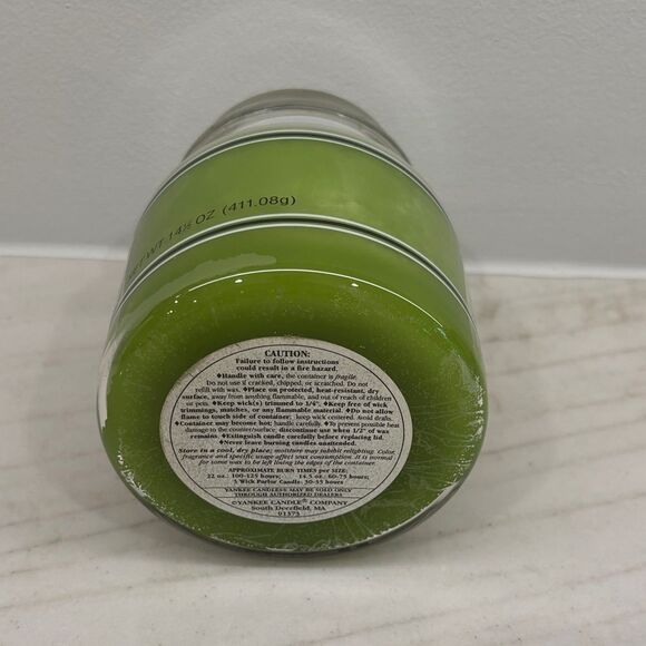 RARE Yankee Candle Black Band Strawberry Kiwi Jar 14.5 oz - Picture 6 of 6